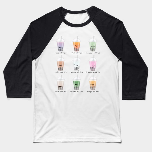 taro milk, thai milk, honeydew milk, coffee milk, almond milk, strawberry milk, classic milk, matcha, mango milk Baseball T-Shirt by YourGoods